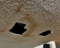 Completed mold remediation and ceiling reconstruction in Wichita home